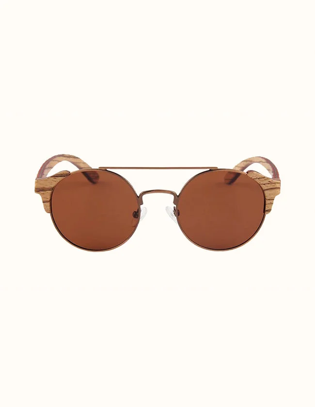 Lunettes en bois zèbre