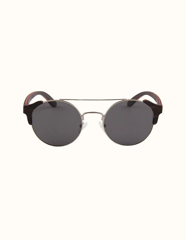 Lunettes en Bois Noir avec Verres Polarisés