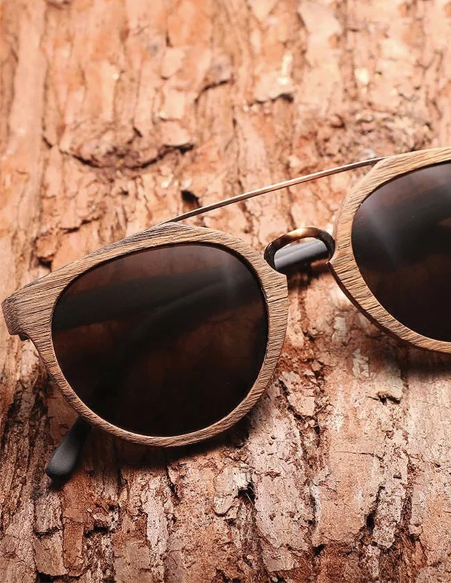Lunettes en Bois avec Verre Polarisé