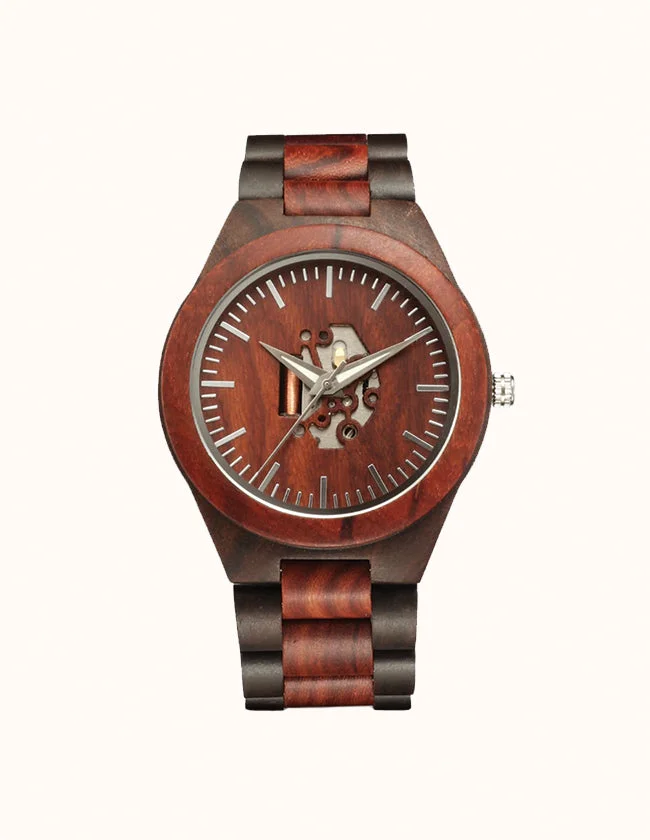 Montre en Bois d'Ébène et de Santal