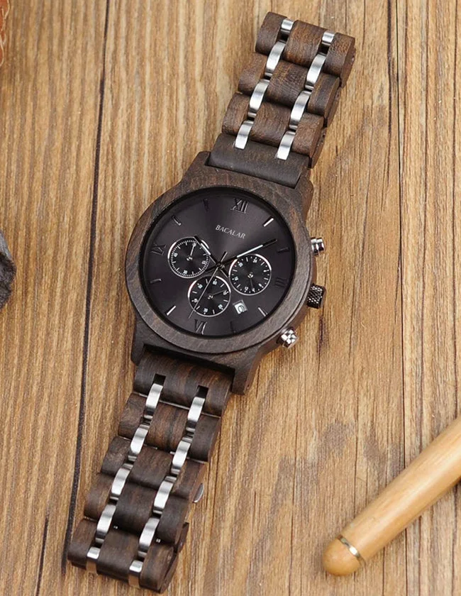 Montre Analogique en Bois – Image 4