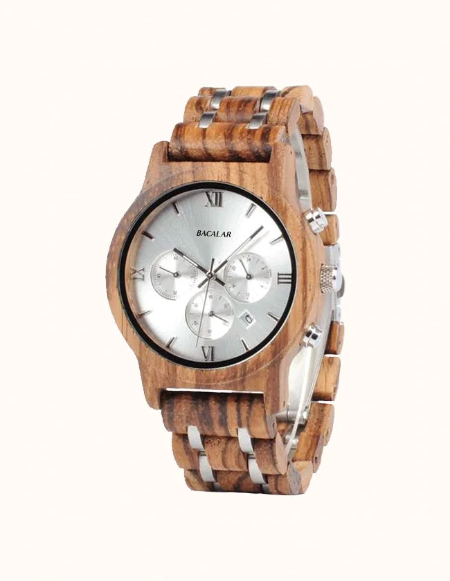 Montre Chronographe en Bois
