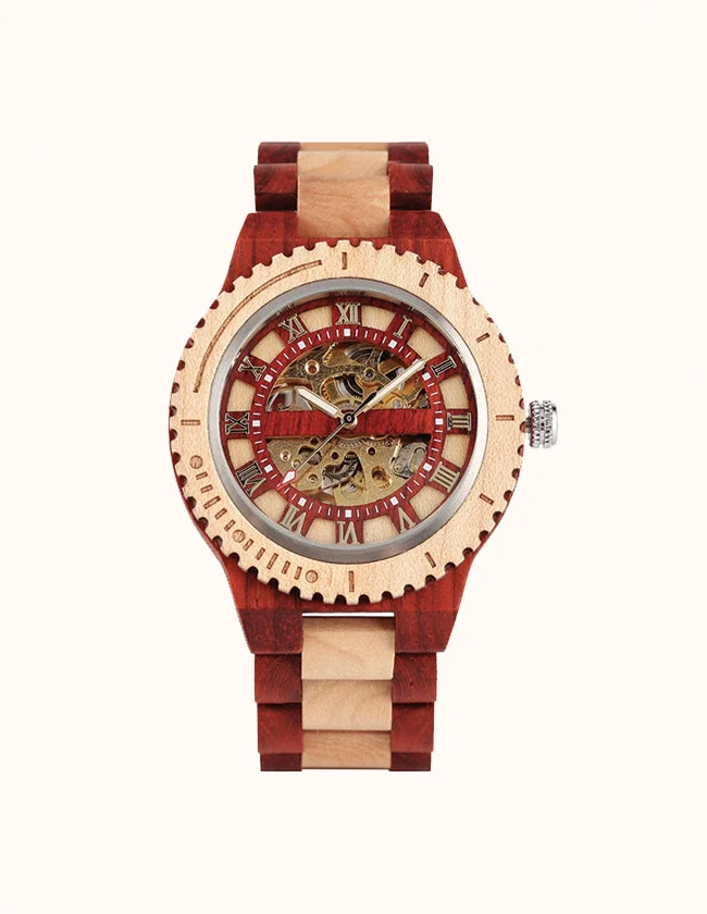 Montre en Bois Acajou