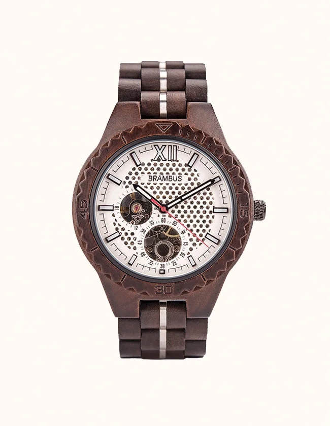 Montre en Bois avec Cadran Blanc