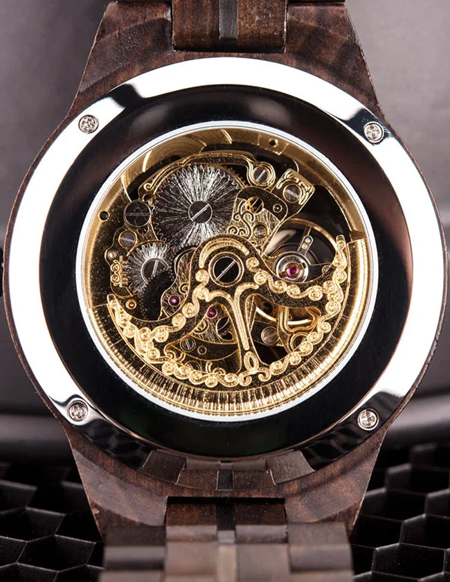 Montre Automatique en Bois de Noyer – Image 4