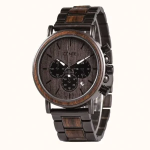 Montre en Bois de Noyer pour Homme