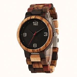Montre en Bois Multicolore