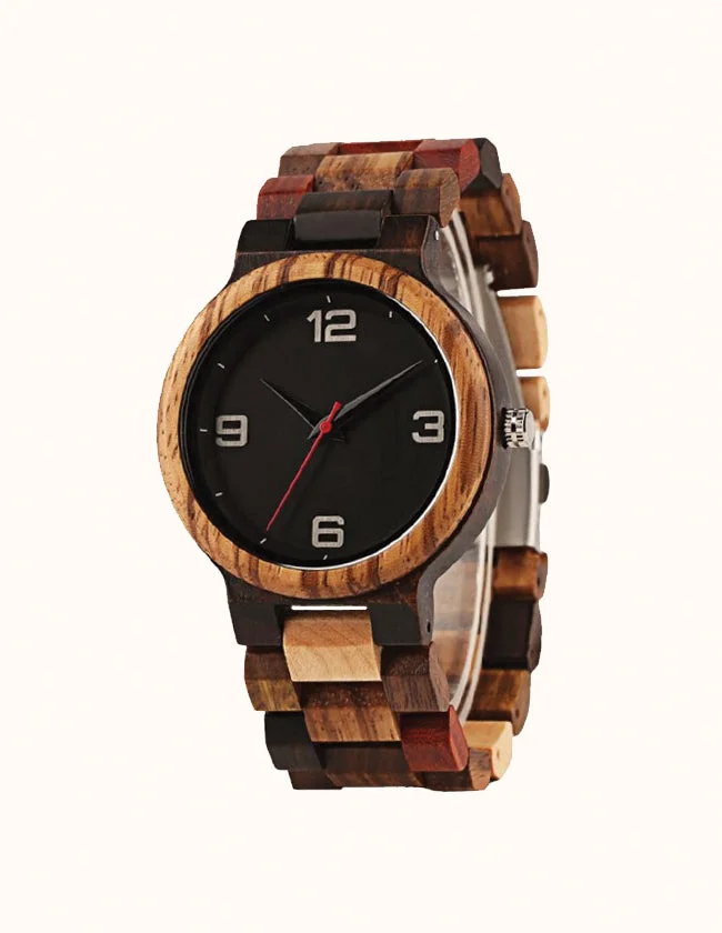 Montre en Bois Multicolore