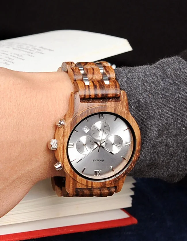 Montre Chronographe en Bois