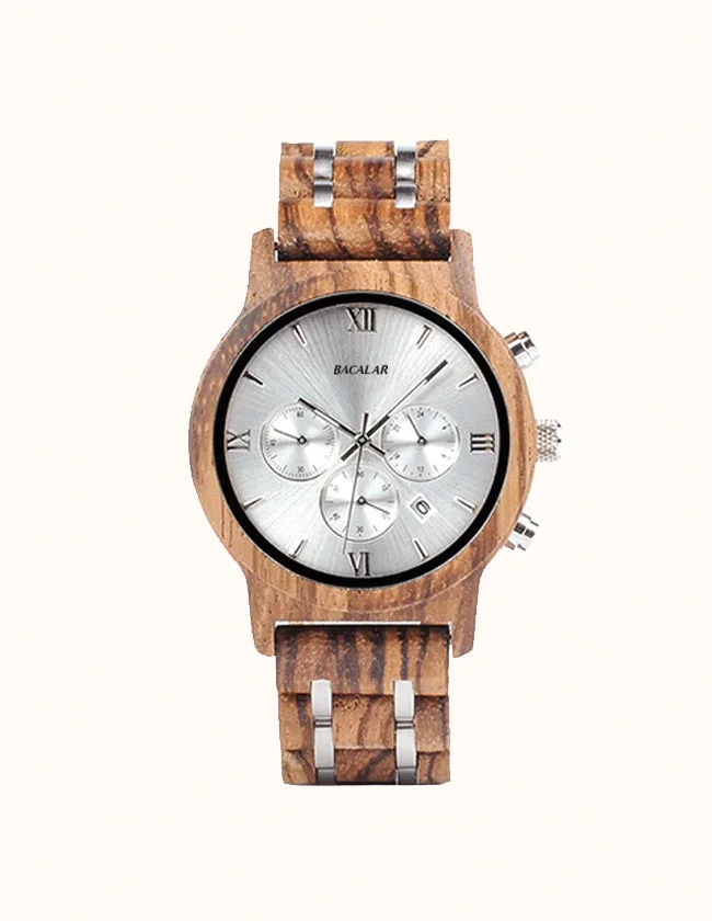 Montre Chronographe en Bois