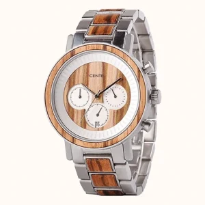 Montre en Bois Zébra et Métal