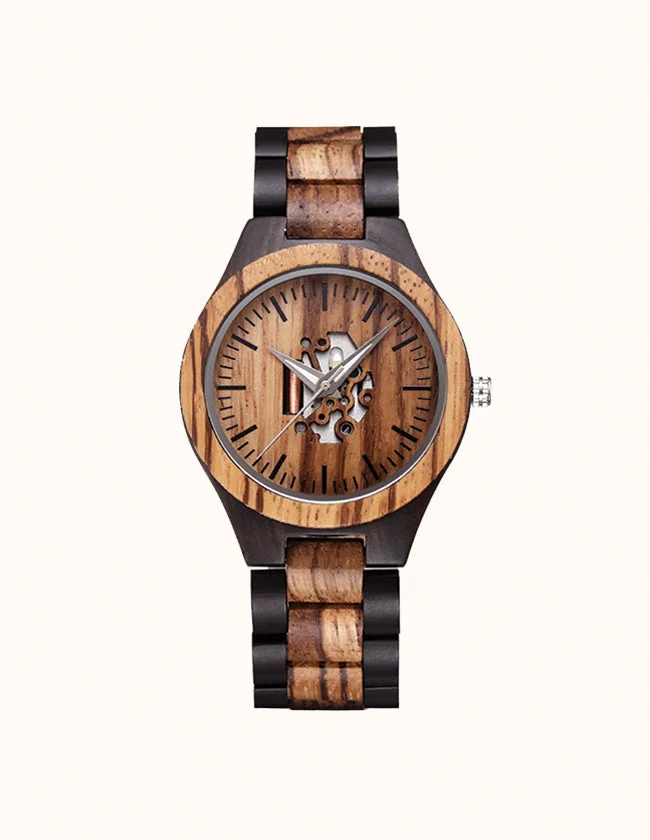 Montre en Bois Zebra