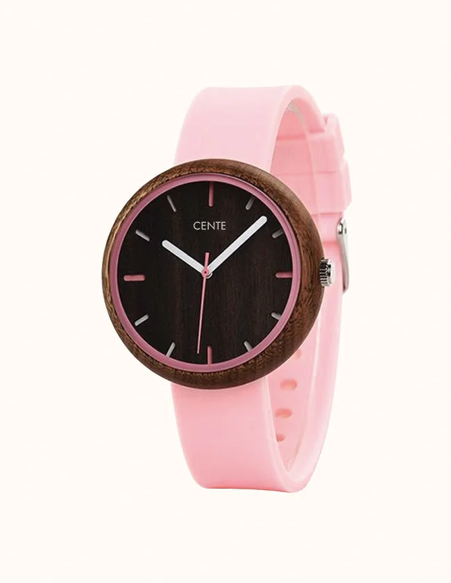 Montre en latex avec du bois