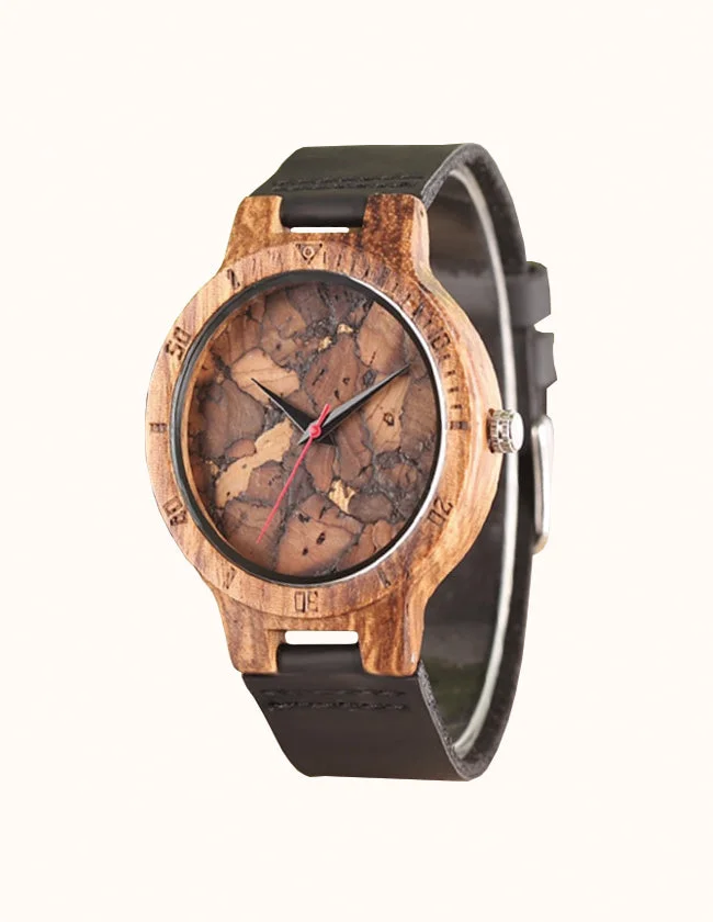 Montre en Liège avec Bois de Kosso