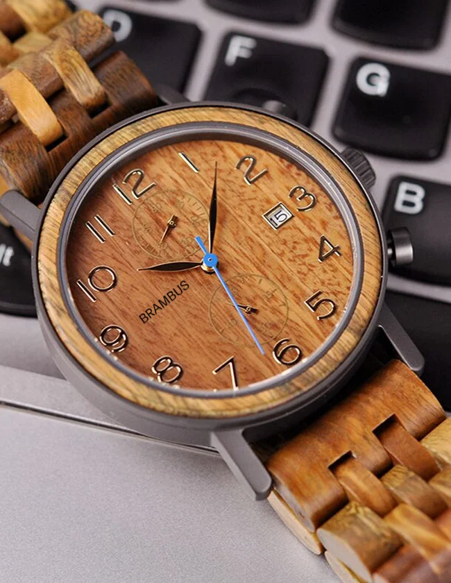 Montre en Bois de Santal Rouge Bracelet Jubilee