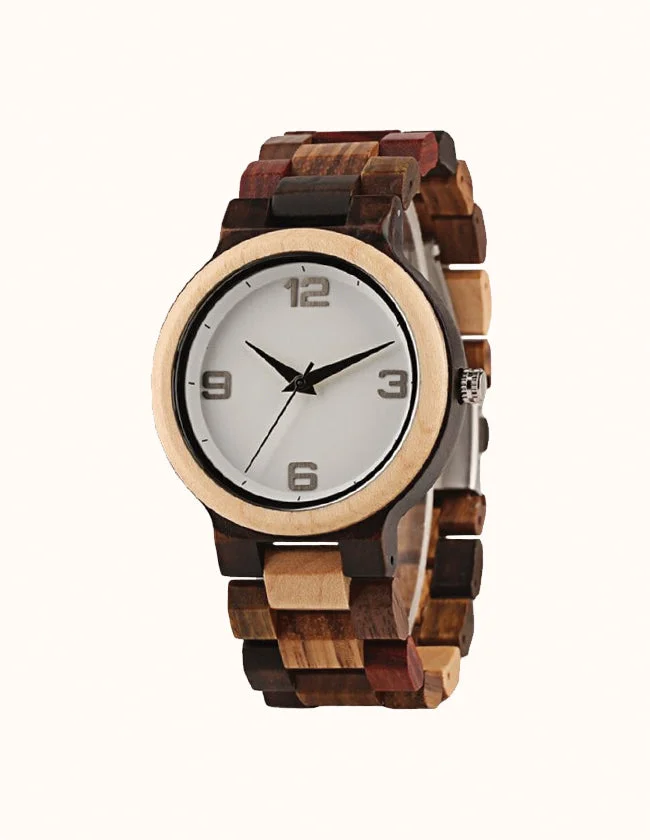 Montre en Bois Multicolore