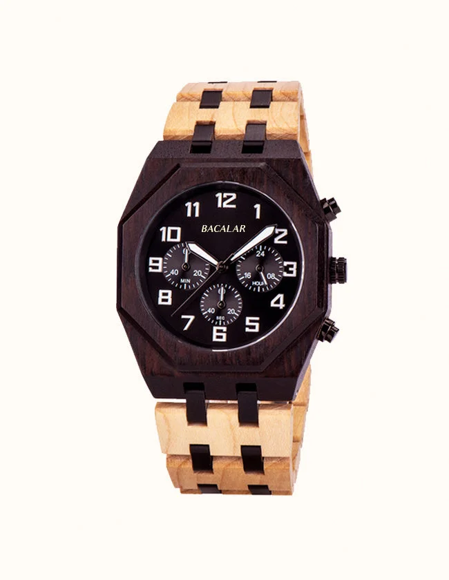 Montre Octogonale en Bois