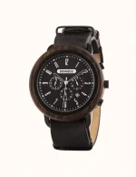 Montre en Bois avec Bracelet Cuir pour Homme