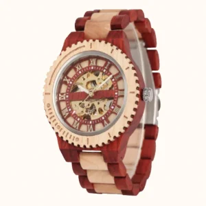 Montre Skeleton en Bois