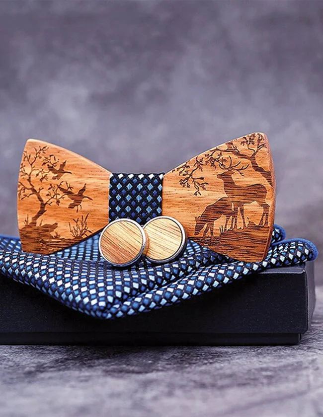 Nœud Papillon avec Motif Naturel