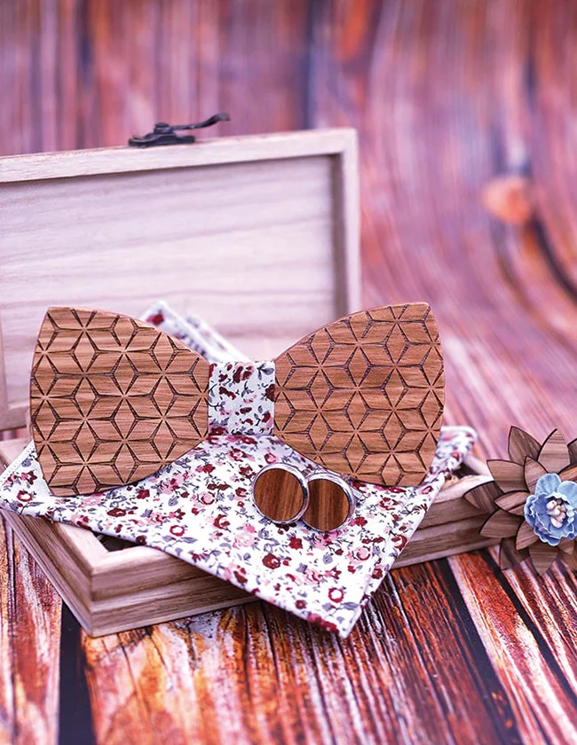 Nœud Papillon avec Motif Quadrillé