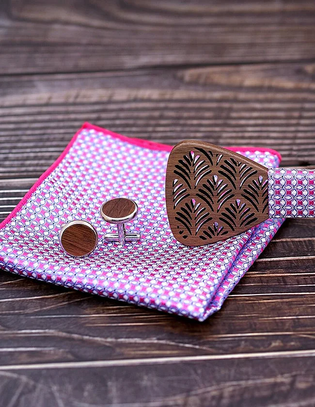 Nœud Papillon en Bois Rose