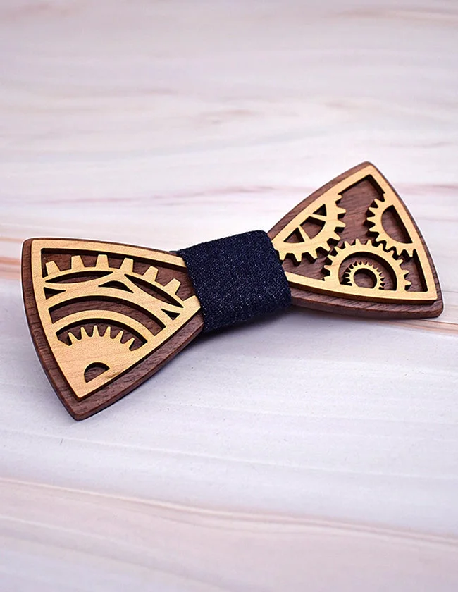 Nœud Papillon en Bois Brut