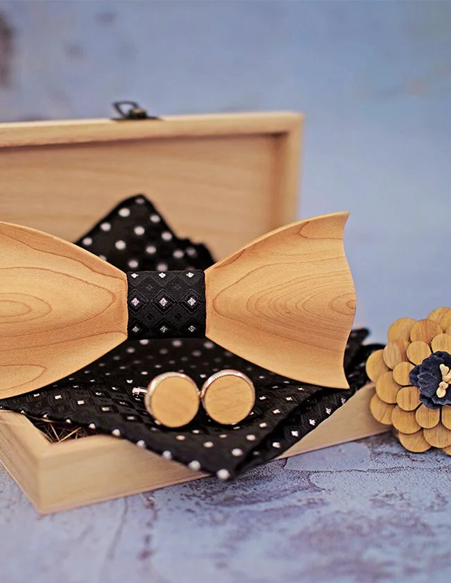 Coffret Nœud Papillon en Bois