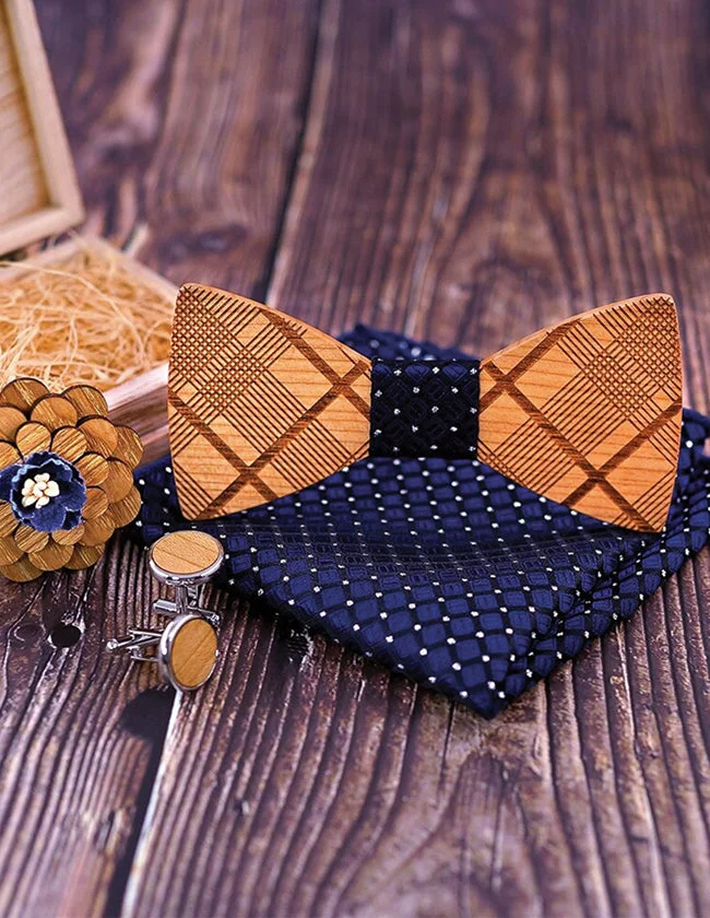 Nœud Papillon en Tissu Foncé