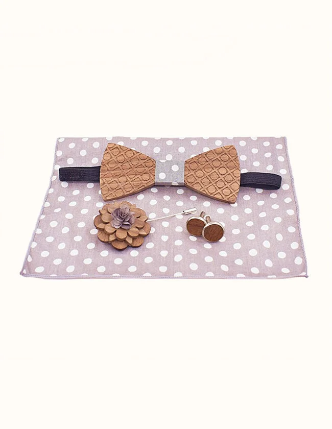 Nœud Papillon à Points Blanc