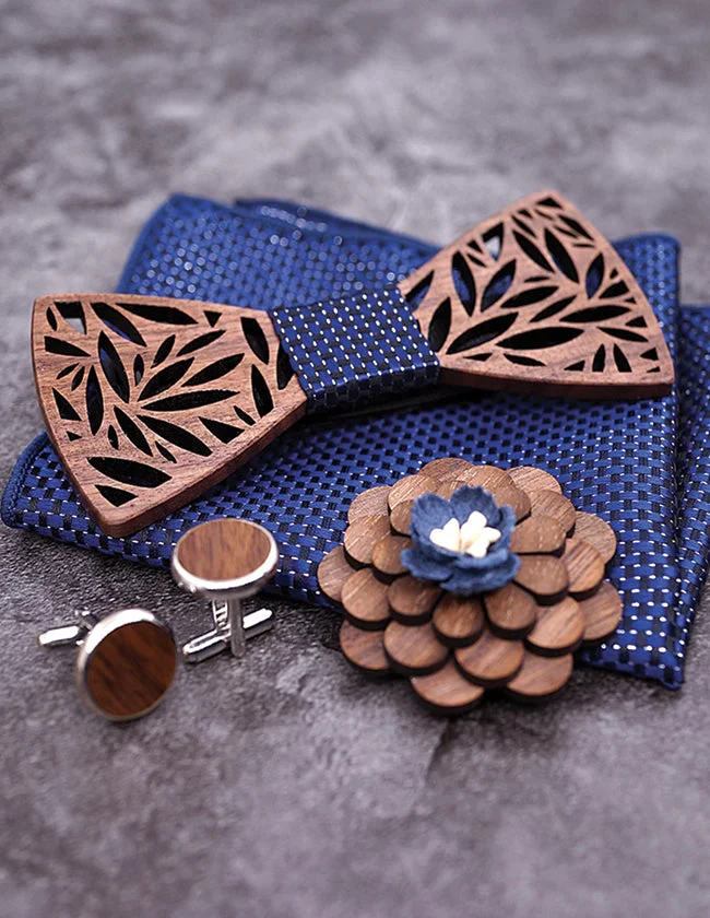 Nœud Papillon avec Tissu Bleu