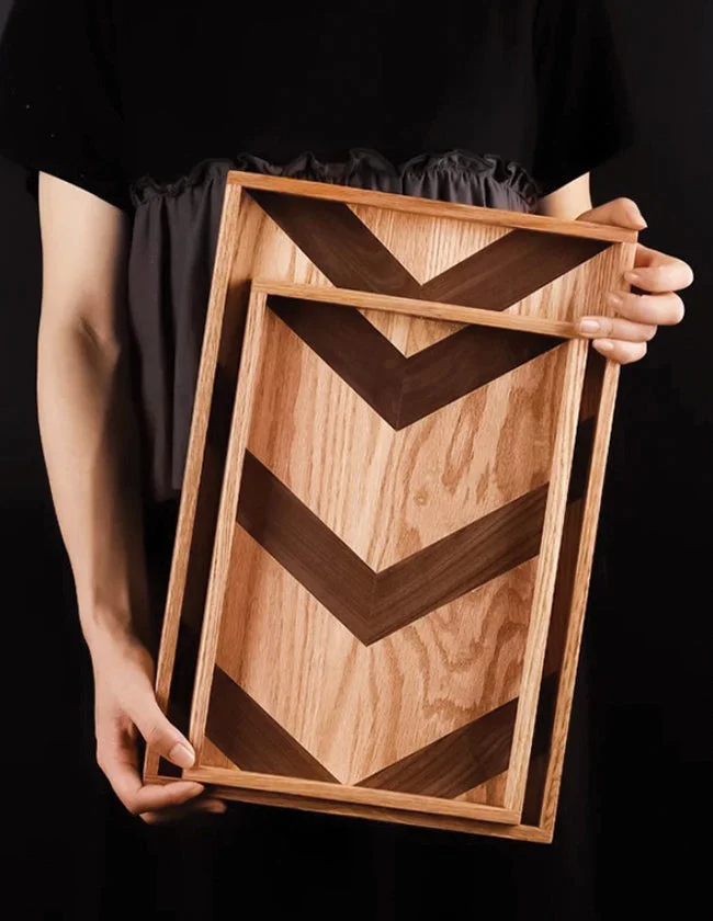 Plateau en Bois en Noyer