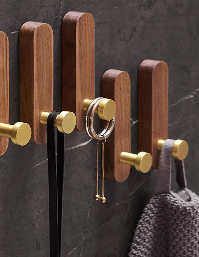 Porte Manteau en Bois de Noyer Durable