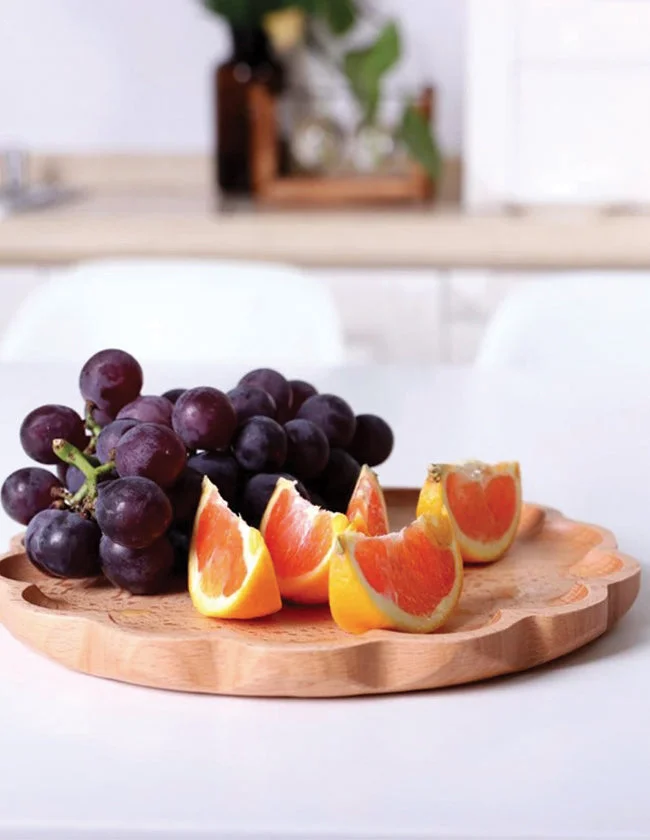 Plateau de Service en Bois Naturel