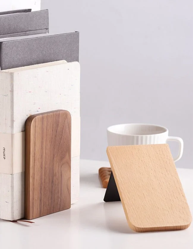 Serre Livres en Bois de Hêtre